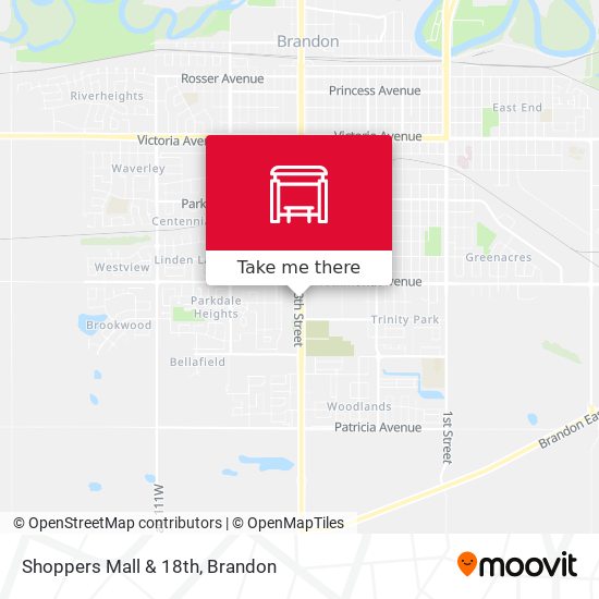 Shoppers Mall & 18th map