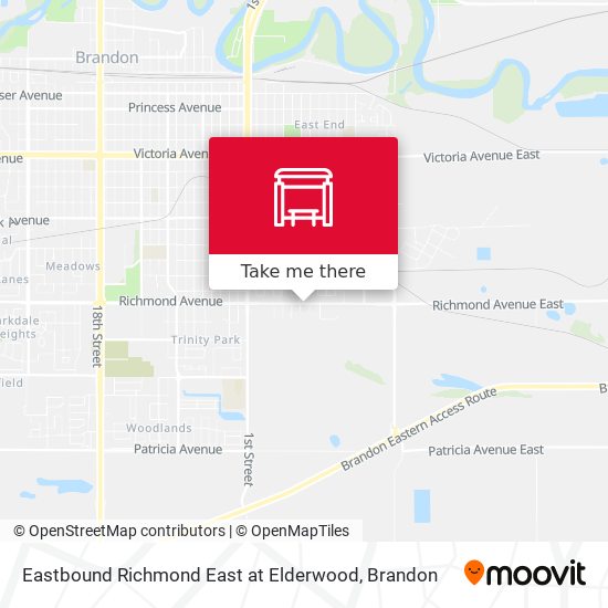 Eastbound Richmond East at Elderwood map
