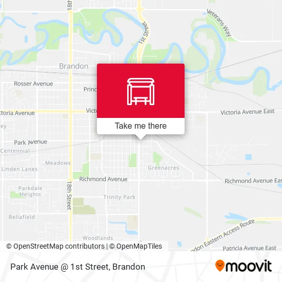 Park Avenue @ 1st Street map