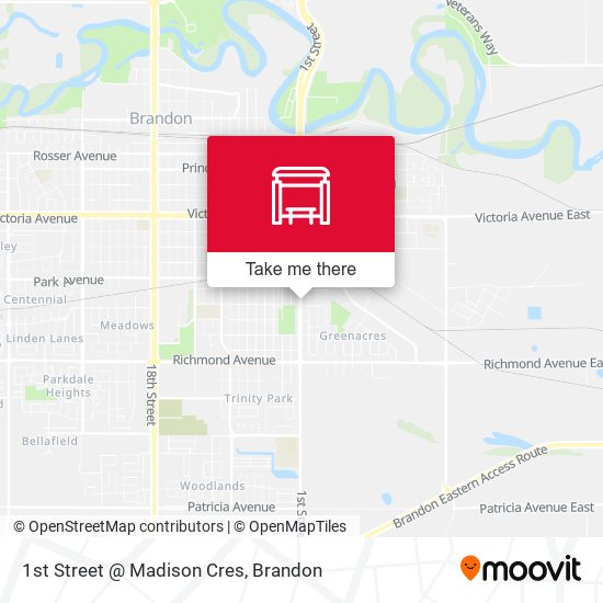1st Street @ Madison Cres map