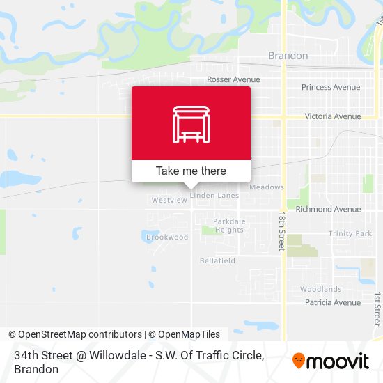 34th Street @ Willowdale - S.W. Of Traffic Circle map