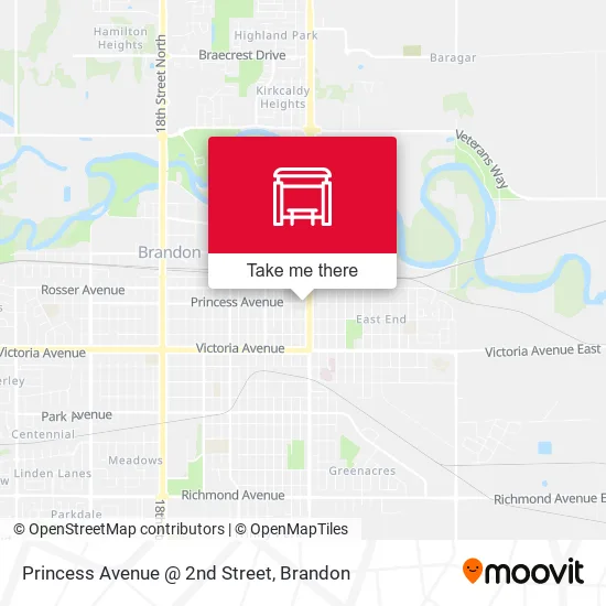 Princess Avenue @ 2nd Street map
