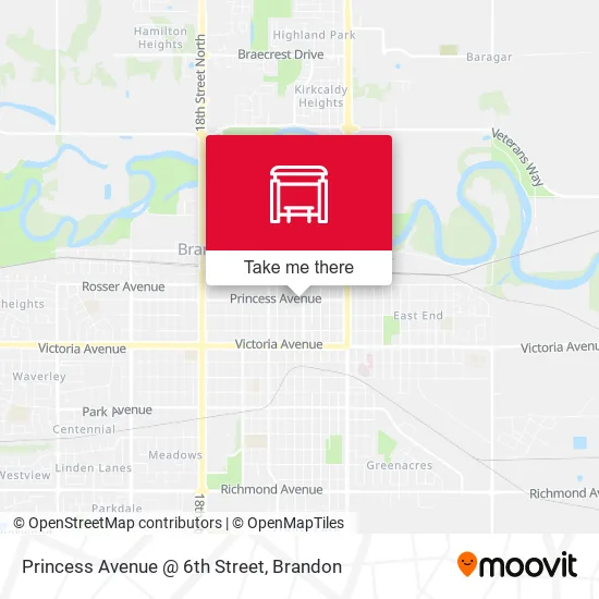 Princess Avenue @ 6th Street map