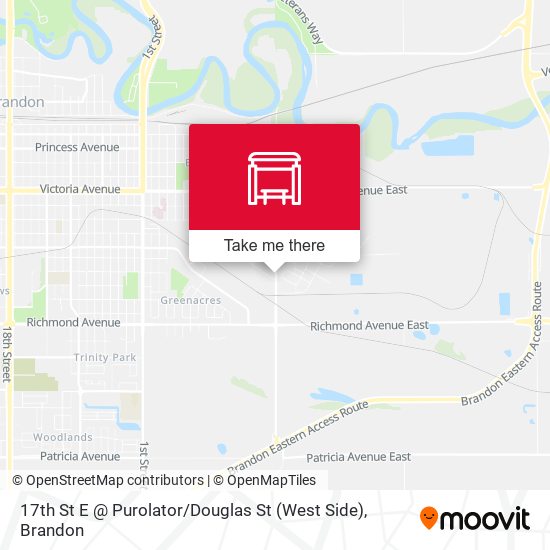 17th St E @ Purolator / Douglas St (West Side) map