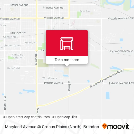 Maryland Avenue @ Crocus Plains (North) map