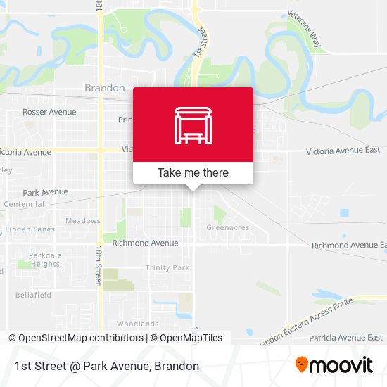 1st Street @ Park Avenue map