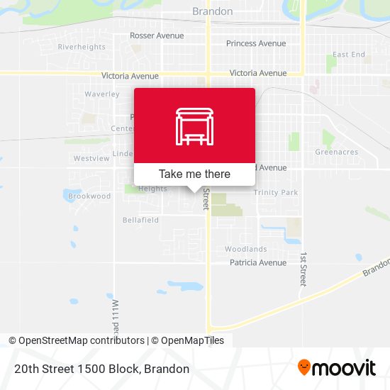 20th Street  1500 Block map