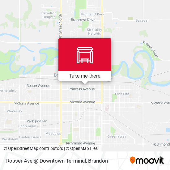 Rosser Ave @ Downtown Terminal map