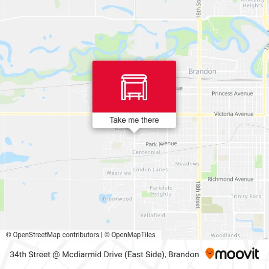 34th Street @ Mcdiarmid Drive (East Side) map
