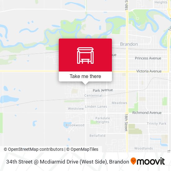 34th Street @ Mcdiarmid Drive (West Side) map