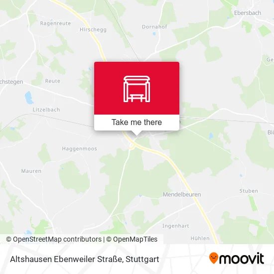 Карта Altshausen Ebenweiler Straße