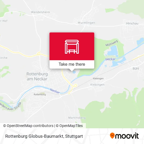 Карта Rottenburg Globus-Baumarkt