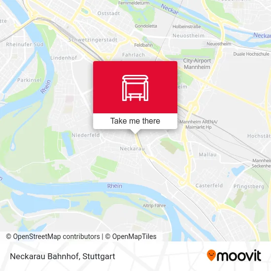 Карта Neckarau Bahnhof