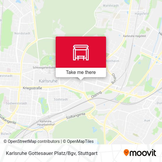 Карта Karlsruhe Gottesauer Platz/Bgv