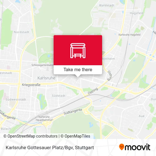 Карта Karlsruhe Gottesauer Platz/Bgv