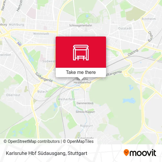 Карта Karlsruhe Hbf Südausgang