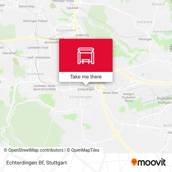 Echterdingen Bf map