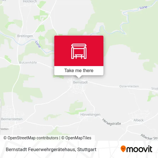 Карта Bernstadt Feuerwehrgerätehaus