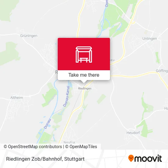 Карта Riedlingen Zob/Bahnhof