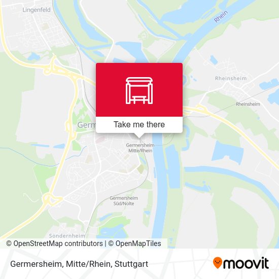 Карта Germersheim, Mitte/Rhein