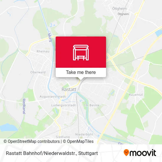 Карта Rastatt Bahnhof/Niederwaldstr.
