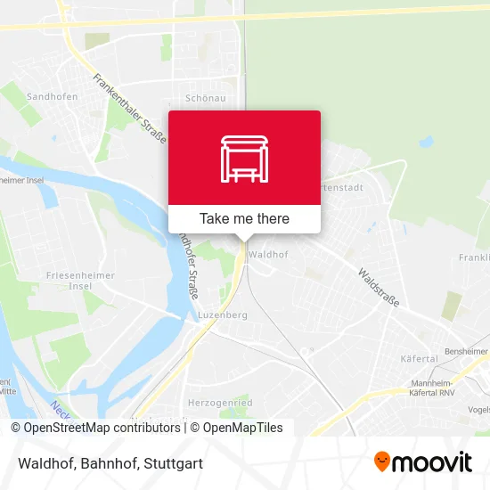 Карта Waldhof, Bahnhof