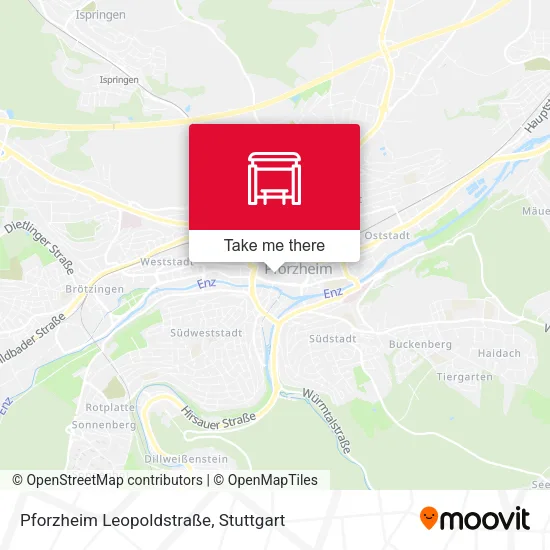 Карта Pforzheim Leopoldstraße