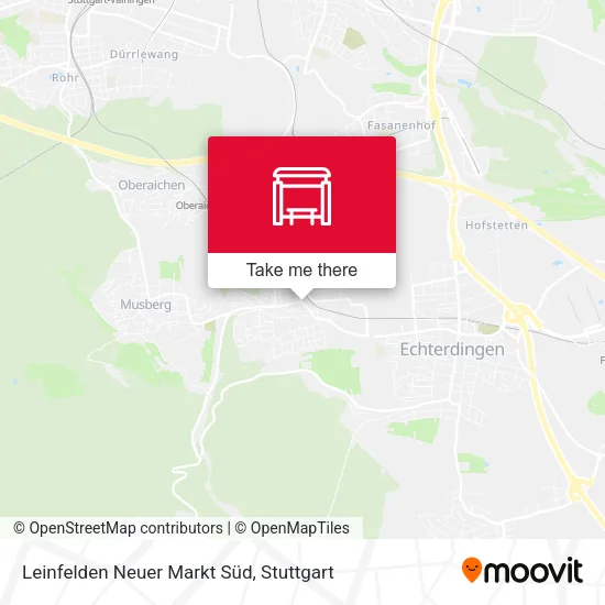 Карта Leinfelden Neuer Markt Süd