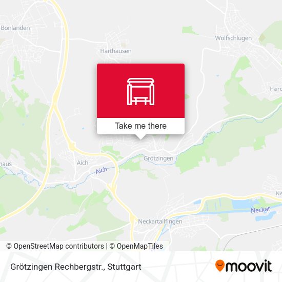 Карта Grötzingen Rechbergstr.