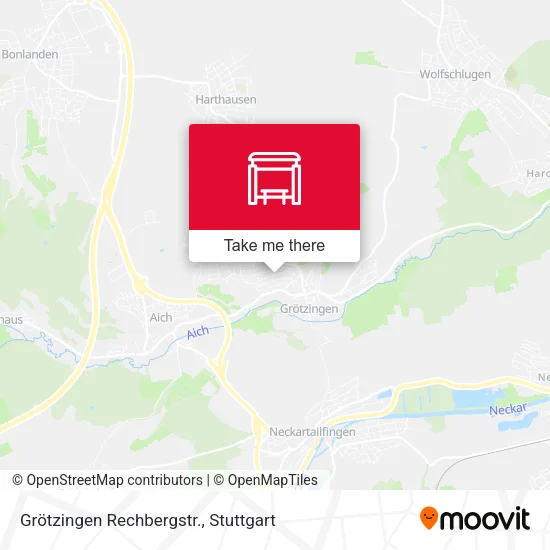 Карта Grötzingen Rechbergstr.