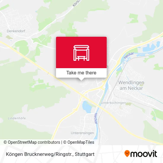 Карта Köngen Brucknerweg/Ringstr.