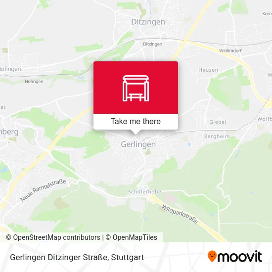 Карта Gerlingen Ditzinger Straße