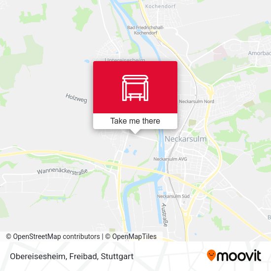 Карта Obereisesheim, Freibad