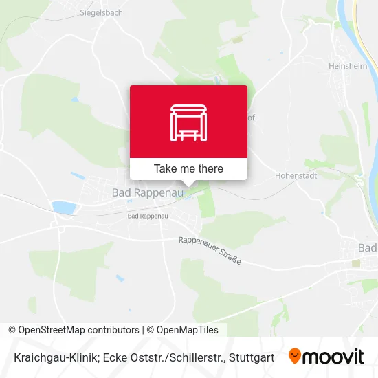 Карта Kraichgau-Klinik; Ecke Oststr. / Schillerstr.