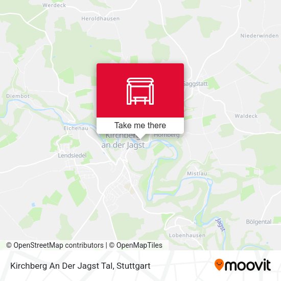 Карта Kirchberg An Der Jagst Tal