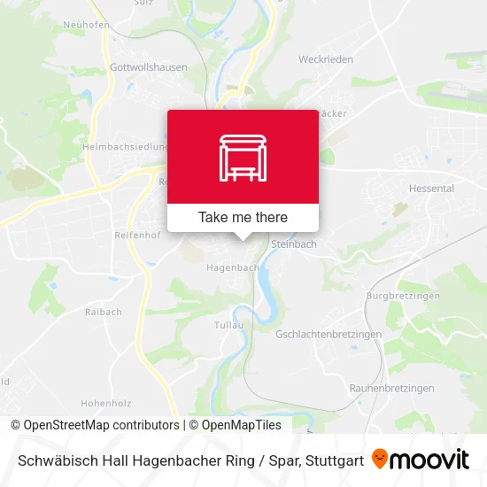 Карта Schwäbisch Hall Hagenbacher Ring / Spar