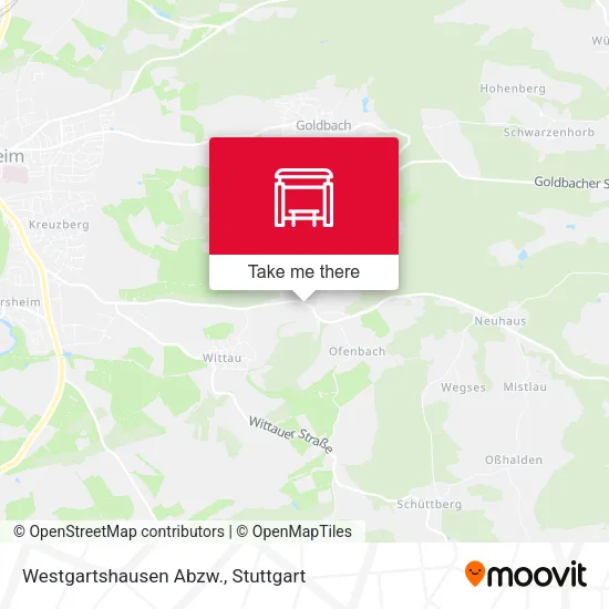 Карта Westgartshausen Abzw.