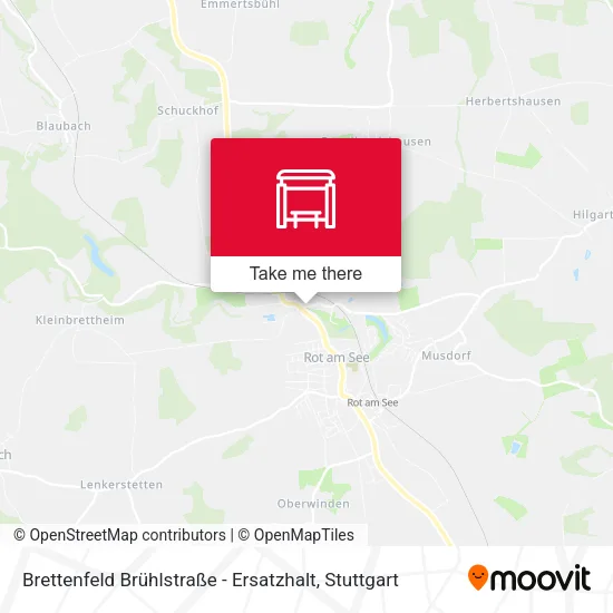 Карта Brettenfeld Brühlstraße - Ersatzhalt