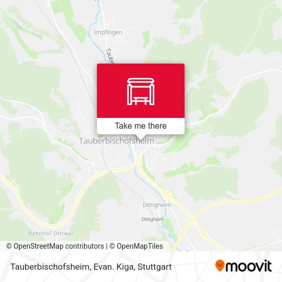 Карта Tauberbischofsheim, Evan. Kiga