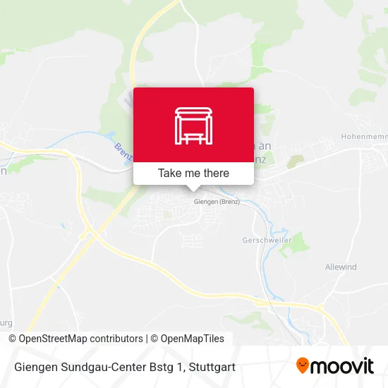 Карта Giengen Sundgau-Center Bstg 1