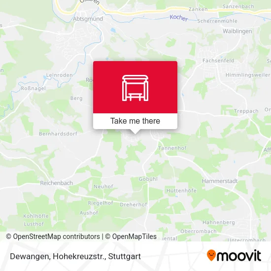 Карта Dewangen, Hohekreuzstr.