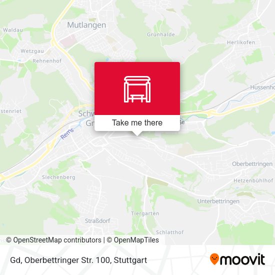Карта Gd, Oberbettringer Str. 100