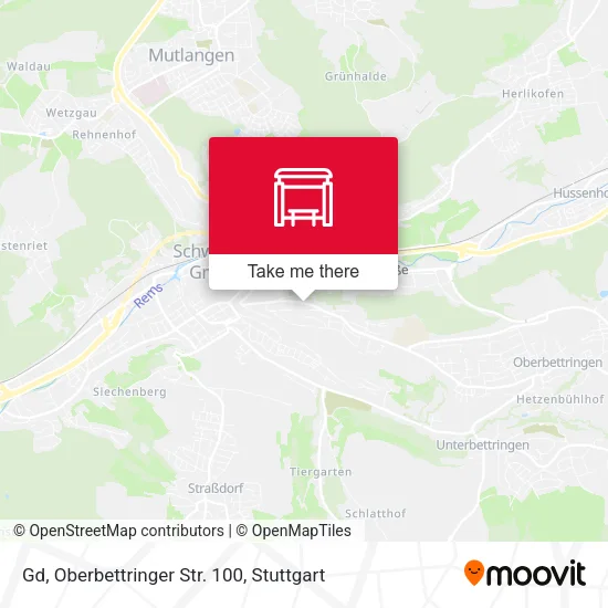 Карта Gd, Oberbettringer Str. 100
