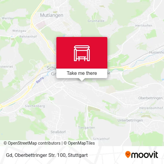 Карта Gd, Oberbettringer Str. 100