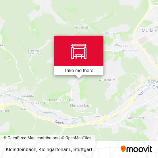 Карта Kleindeinbach, Kleingartenanl.