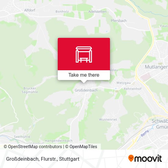 Карта Großdeinbach, Flurstr.