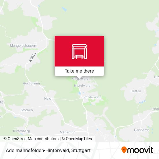 Карта Adelmannsfelden-Hinterwald