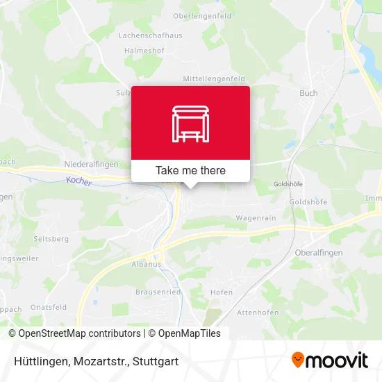Карта Hüttlingen, Mozartstr.