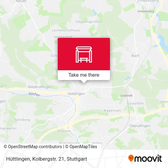 Карта Hüttlingen, Kolbergstr. 21