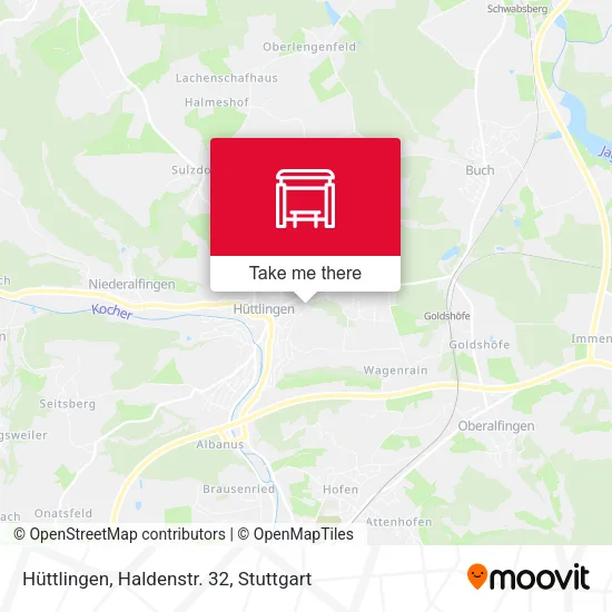 Карта Hüttlingen, Haldenstr. 32